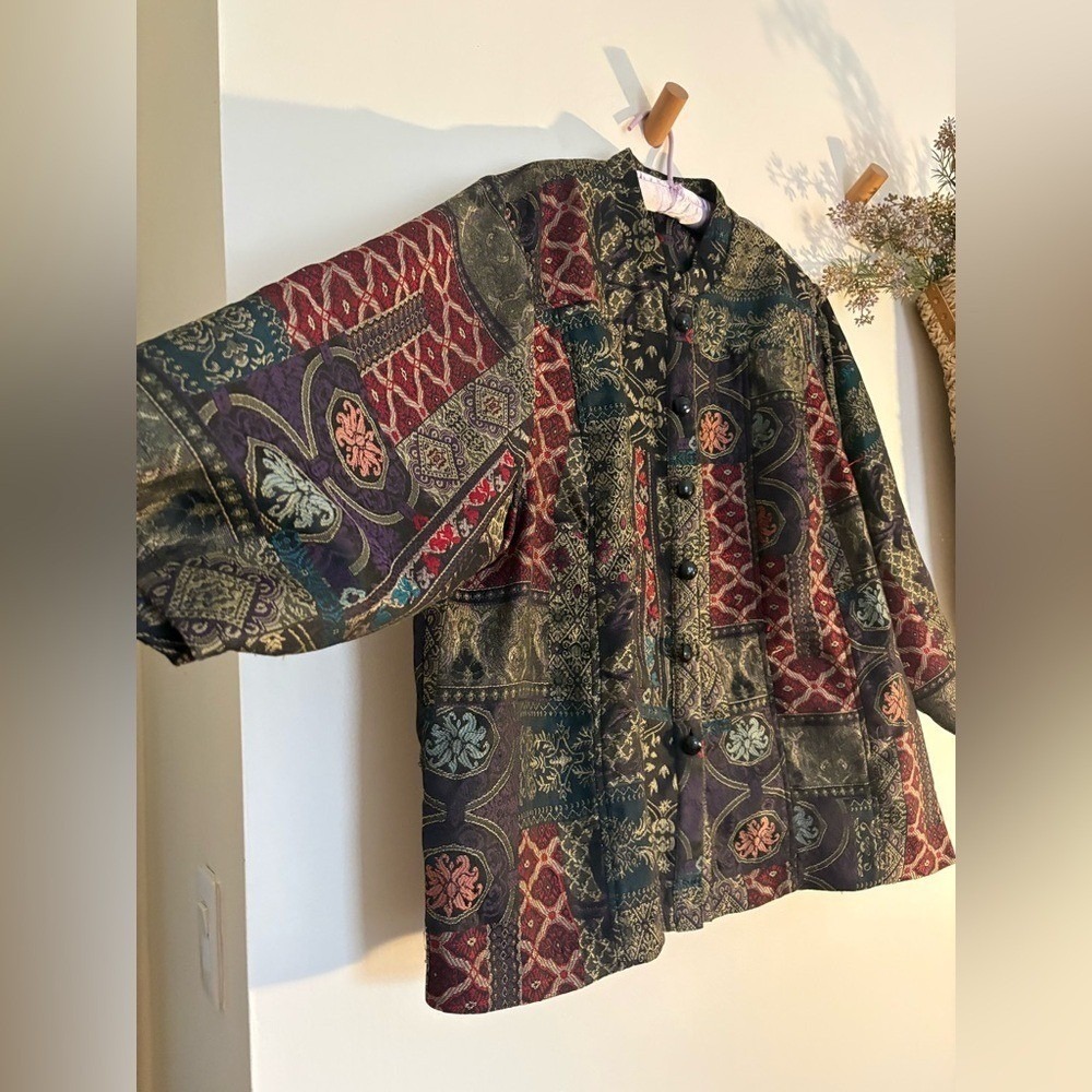 Artsy Tapestry Statement Jacket Plus Size 3X–4X